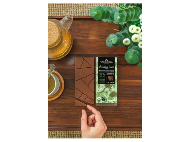 Tablette chocolat au lait Bio Andoa 39% - 70 g - Valrhona