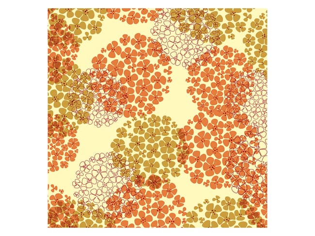 Feuille transfert chocolat - Printemps - Lot de 5 feuilles DDM proche - Valrhona