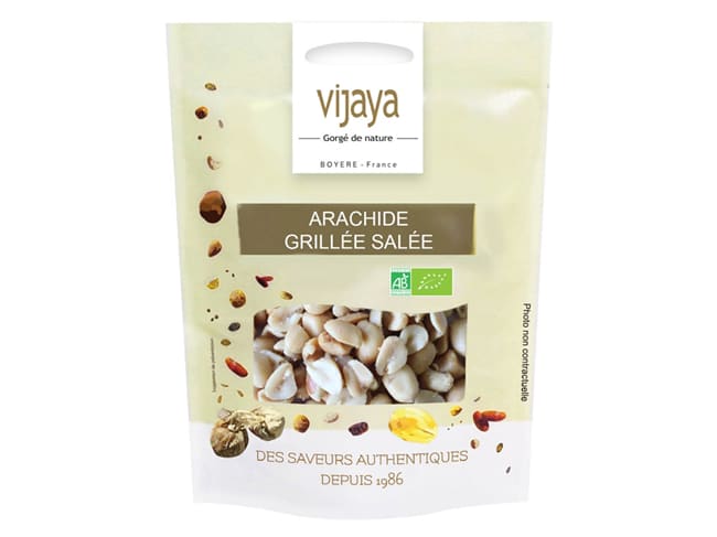 Cacahuète salée grillée Bio - 125 g - Vijaya