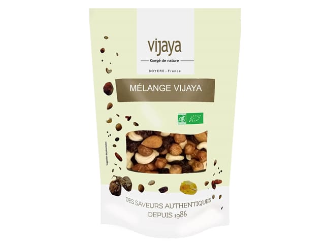 Mélange Vijaya Bio - raisin, noisette, cajou, amande - 500 g - Vijaya