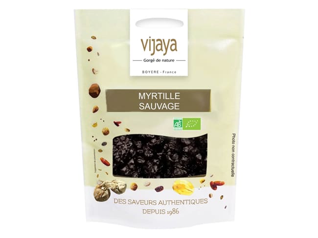Myrtilles séchées sauvages Bio - 125 g - Vijaya