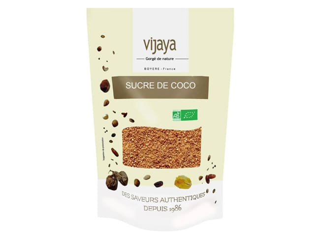 Sucre de coco Bio - 500 g - Vijaya