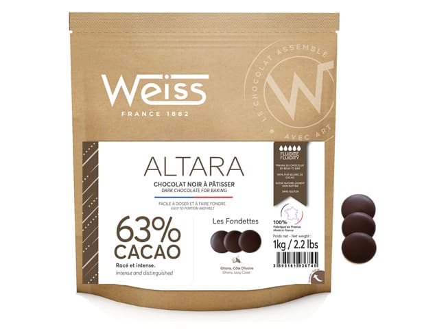 Chocolat noir Altara 63% - 1 kg - Weiss