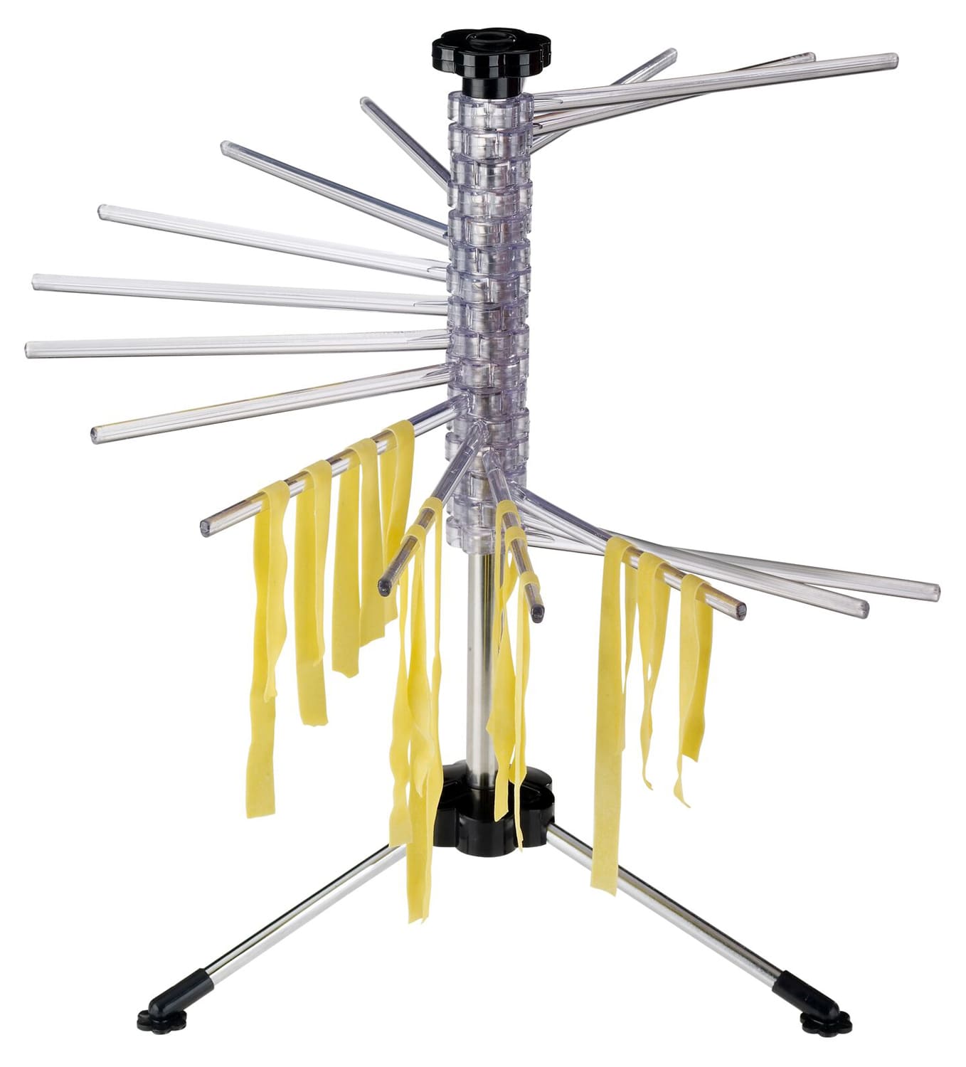 Séchoir à Pâtes Rotatif 10 Bras - Support Pour Pâtes Maison Jusqu'à 2kg - ABS Alimentaire - Pliable