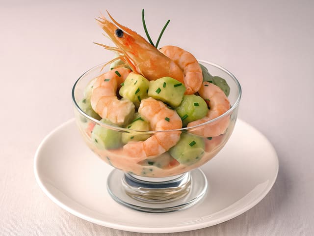 Cocktail d'avocat aux crevettes