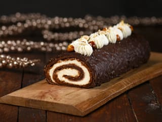 Bûche chocolat praliné mascarpone