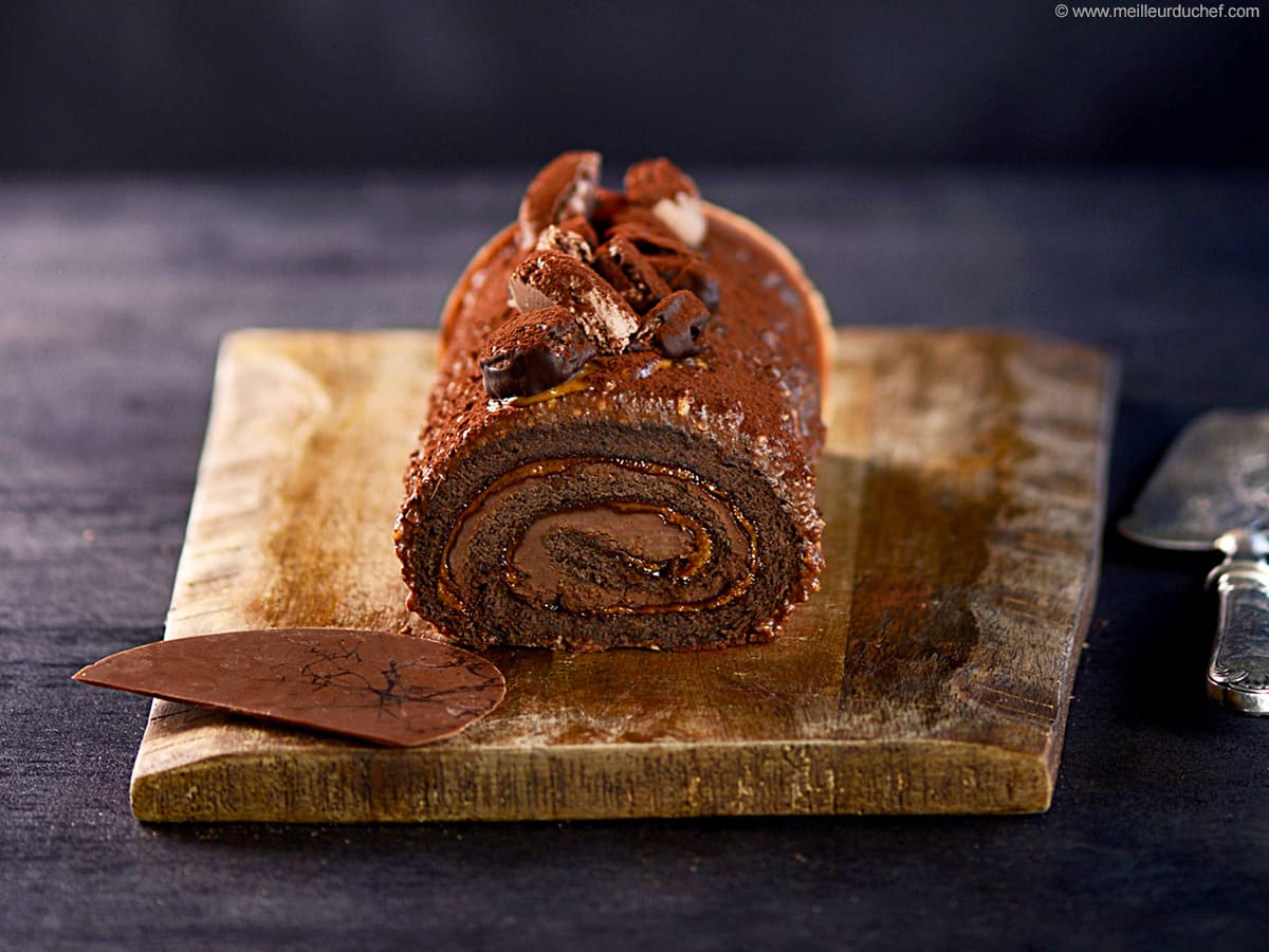 Bûche de Noël chocolat praliné Notre recette avec photos Meilleur du Chef