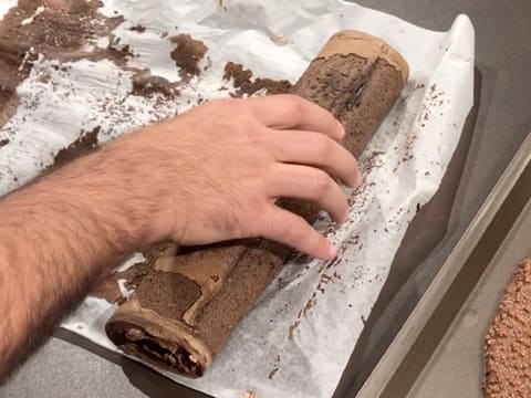 Bûche de Noël chocolat/praliné - 90