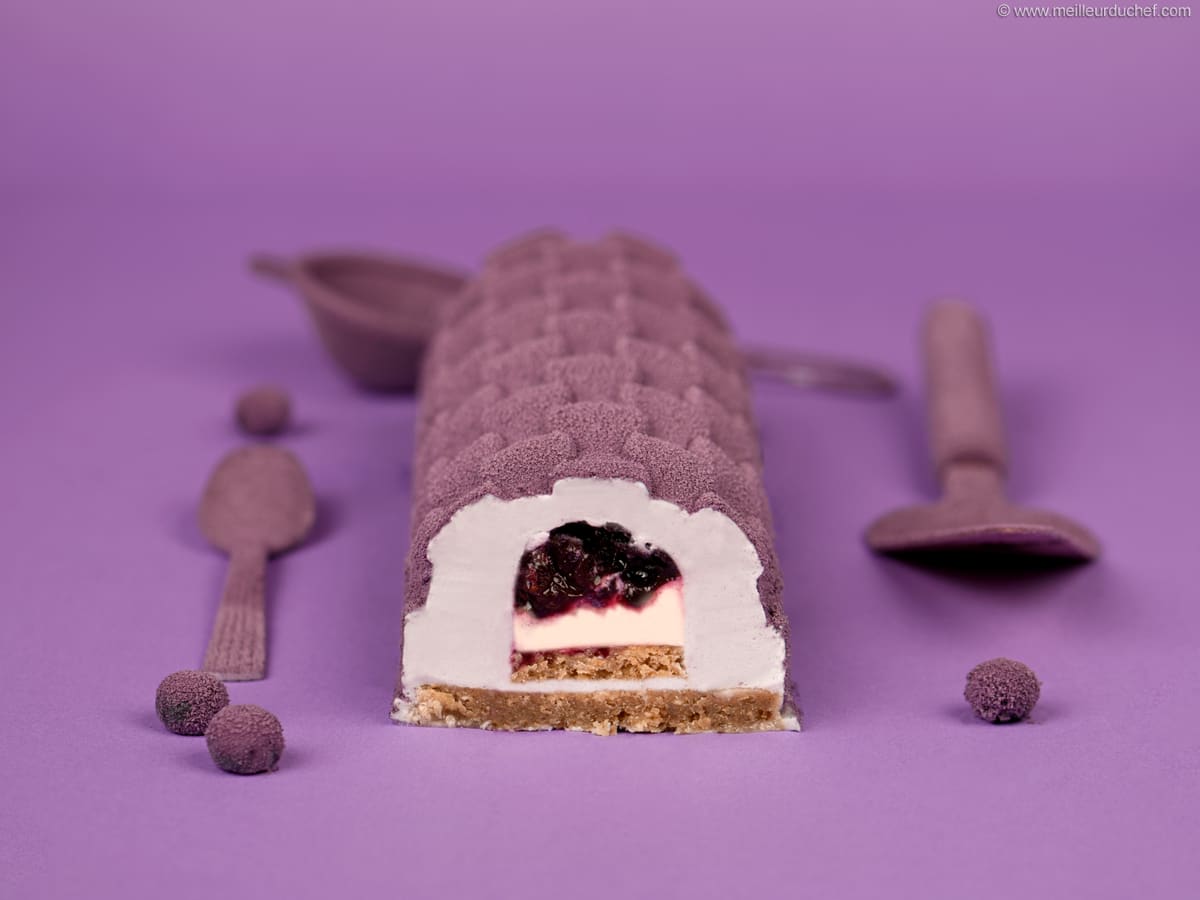 Religieuses à la violette - crème pâtissière & pâte à choux