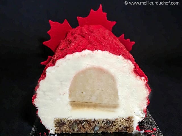 Bûche de Noël au sirop d'érable et noix de pécan