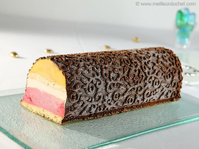 Recette Bûche de Noël Vanille-Abricot - Bûche Entremets