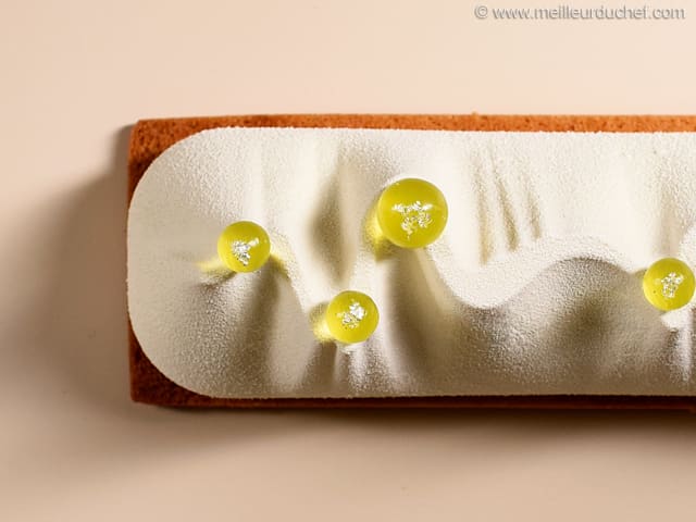 Bûche kombucha, pomme verte & vanille fumée