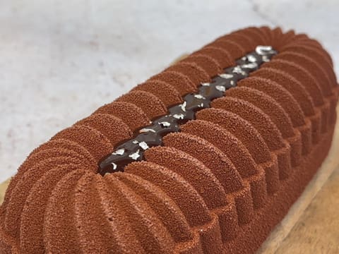 Bûche de Noël au chocolat et fruits exotiques - 176