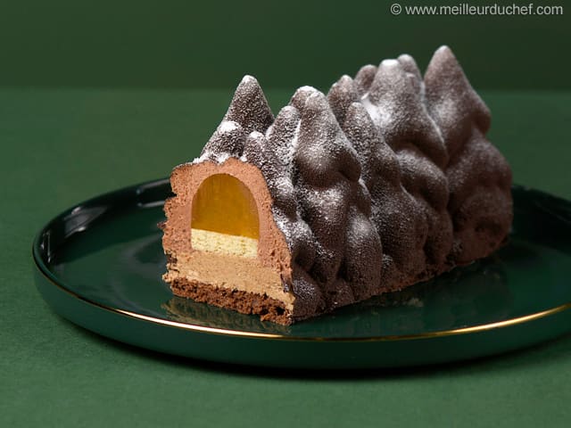 Bûche de Noël Forêt de sapins