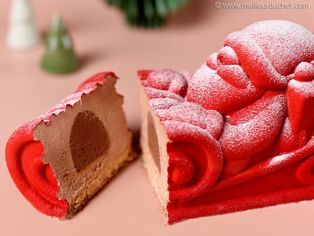 Bûche traîneau du père Noël