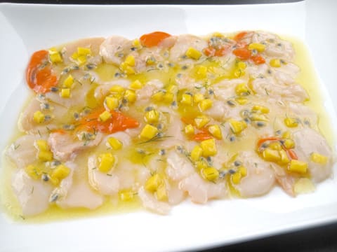 Carpaccio de Saint-Jacques à la mangue - 17