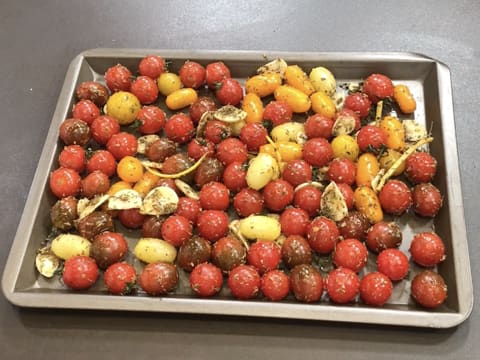 Chaud-froid de tomates cerises confites, sauce yaourt - 16