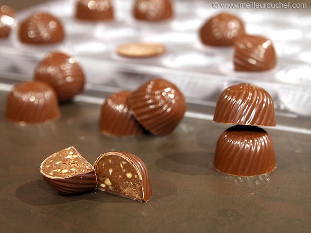 Chocolats fourrés au praliné - Recette de cuisine avec photos - Meilleur du  Chef