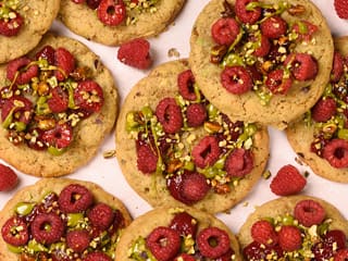 Cookies pistache framboise