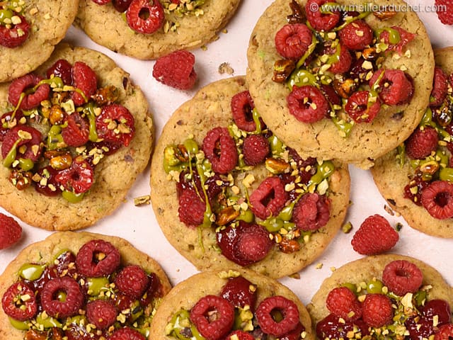 Cookies pistache framboise