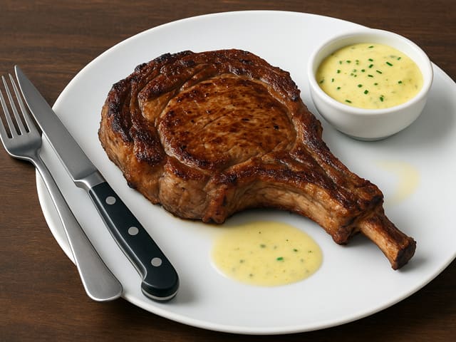 Côte de bœuf, sauce béarnaise