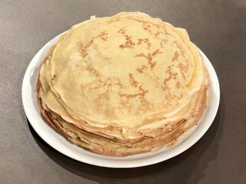 Obtention des crêpes cuites