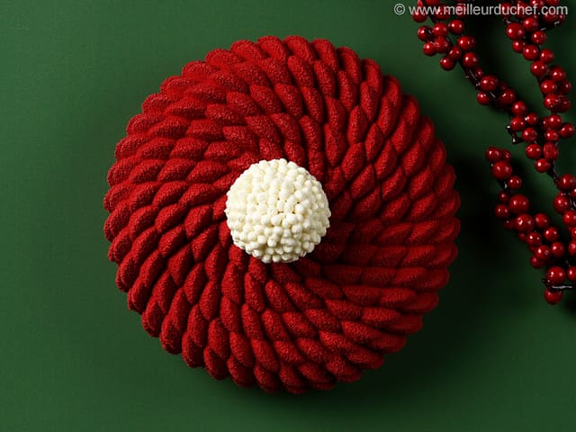 Entremets "bonnet du père Noël"