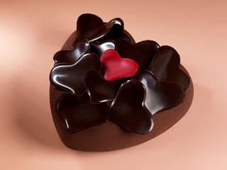 Entremets cœur Saint Valentin, chocolat & framboise