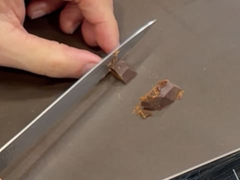 Entremets 2 chocolats et caramel fumé - 55