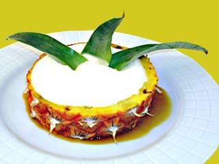 Espuma à l'ananas caramélisé