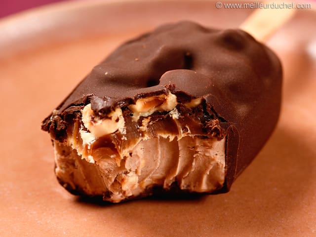 Esquimaux au praliné, caramel fleur de sel et noisette