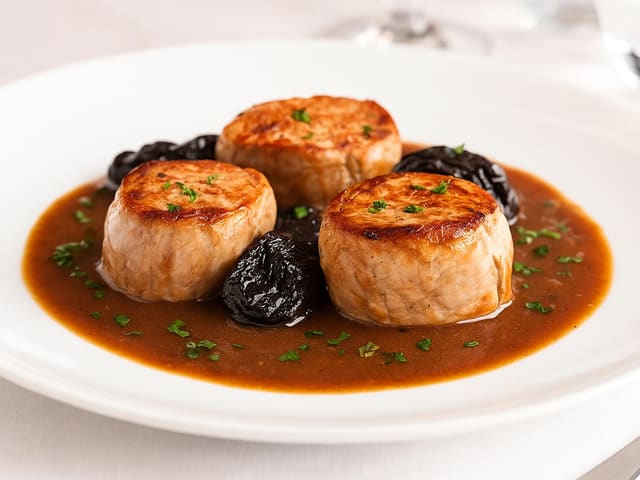 Filet mignon aux pruneaux sauce armagnac