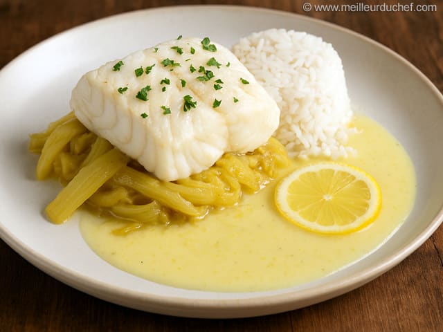 Filet de poisson au fenouil sauce au citron