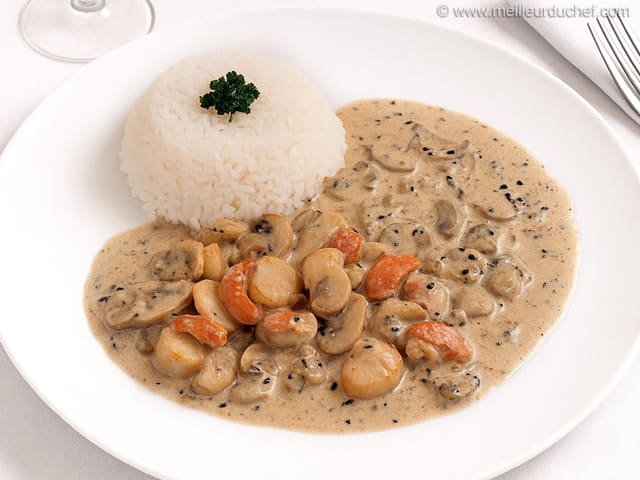 Fricassée de coquilles Saint-Jacques