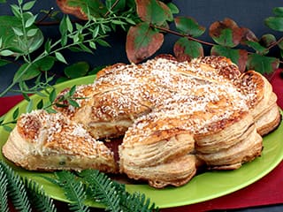 Galette feuilletée aux fruits confits