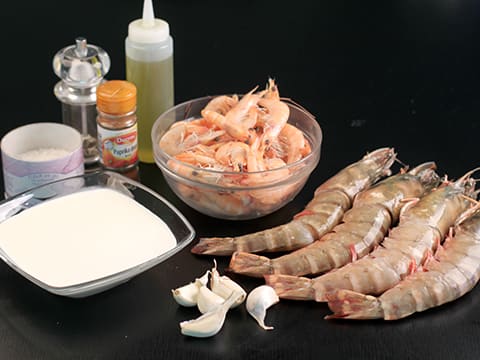 Gambas à la crème d'ail - 1