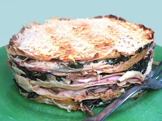 Gâteau de crêpes au jambon