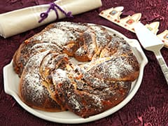 Gâteau des rois torsadé au chocolat