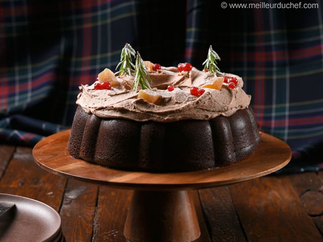 Gâteau gingerbread de Noël au chocolat