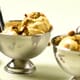 Glace pistache, praliné et caramel coulant