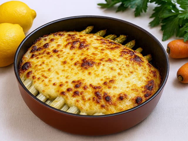 Asperges en gratin