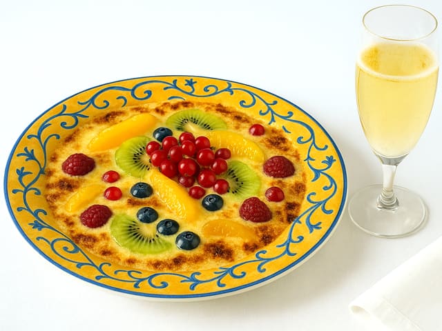 Gratin de fruits au champagne