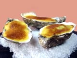 Huîtres gratinées au sabayon de champagne