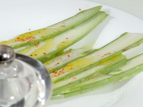 Lepoa rôti, jus  de cresson, asperges crues et cuites - 42