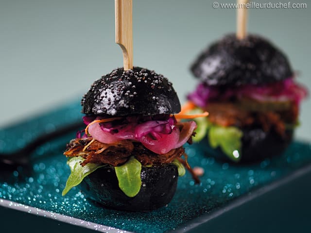 Mini burger de Noël à l'effiloché de porc