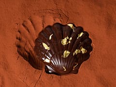 Moulage d'un coquillage en chocolat