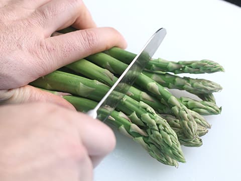 Mousseline de cabillaud aux deux purées et crème d'asperges - 21