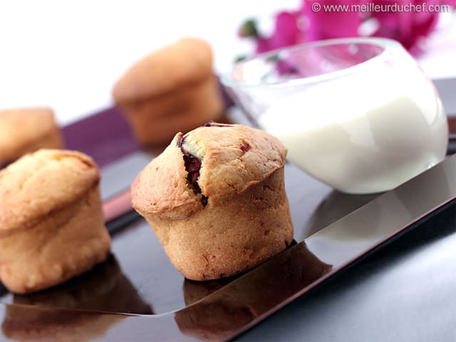 Muffins fraise - chocolat blanc