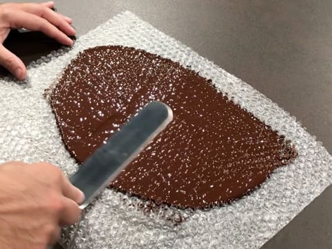 Nid d'abeille en chocolat pour décoration d'entremets - 11