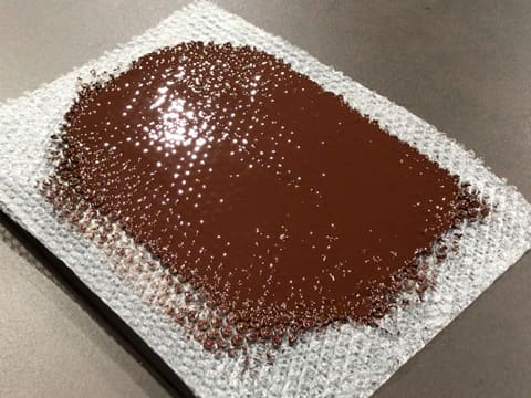 Nid d'abeille en chocolat pour décoration d'entremets - 12